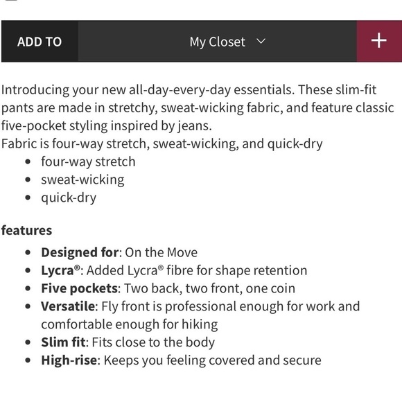 Lululemon City Sleek Slim-Fit 5 Pocket High Rise Pant Size 27 Ancient Copper - Picture 10 of 10